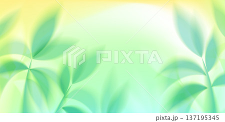 Spring background with gradient blur, green leaves Spring background with gradient blur, green leaves 137195345