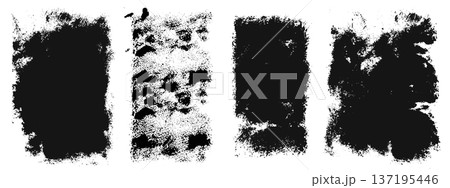 Roller brush prints on transparent background 137195446