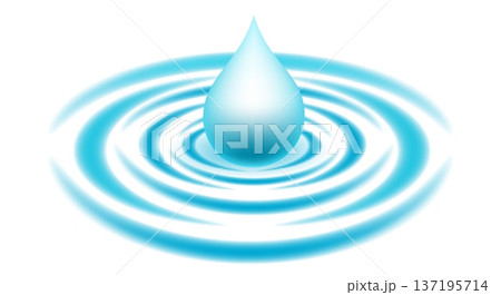 3d blue water drop 137195714