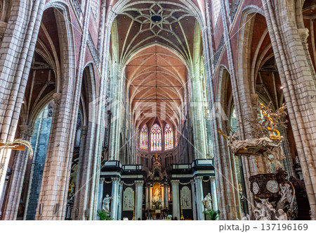 Interiors of Saint Bavon cathedral, Ghent, Belgium 137196169
