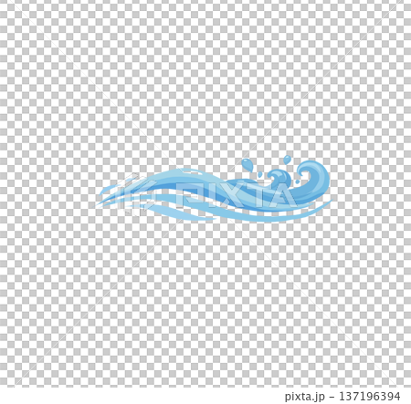 Stylized blue water ripple illustration 137196394