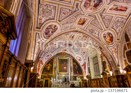 Vasari chapel in St Anna dei Lombardi church, Naples, Italy 137196671
