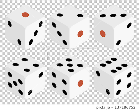 サイコロのベクターイラストセット 137196752