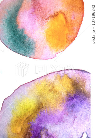 Fluid Watercolor Painted Background Blended and Flowing Colours Mixed Circular Planets Texture Background Fluid Watercolor Painted Background Blended and Flowing Colours Mixed Circular Planets Texture Background 137196842