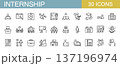 インターンシップに関するラインアイコンセット 137196974