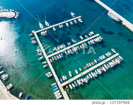 Aerial View Baska Krk Island Croatia Mediterranean Coast 137197988