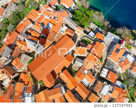 Aerial View Baska Krk Island Croatia Mediterranean Coast Aerial View Baska Krk Island Croatia Mediterranean Coast 137197991