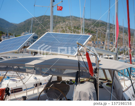 Sailing Yacht Equipped With Solar Panels For Green Energy Finike Sailing Yacht Equipped With Solar Panels For Green Energy Finike 137198158