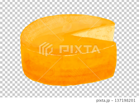 水彩 チーズ 食材イラスト 単体素材 ペットフード 137198201