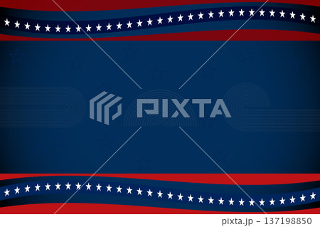 Patriotic American Red White And Blue Background With Stars And Wavy Stripes For Events Patriotic American Red White And Blue Background With Stars And Wavy Stripes For Events 137198850