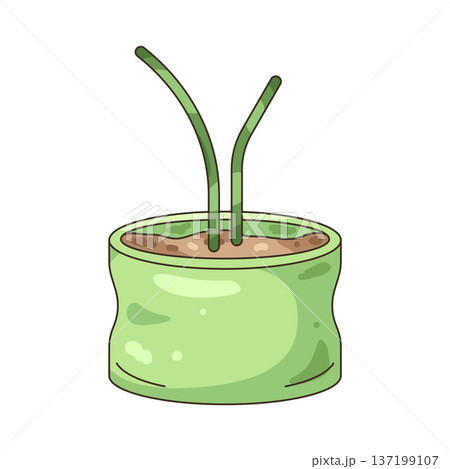 Illustration of plant pot 137199107