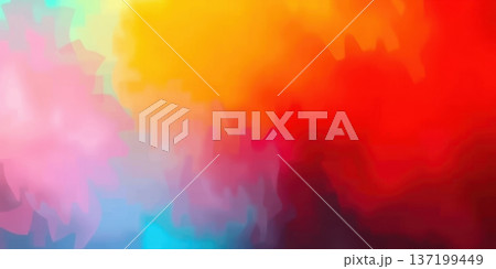 Vibrant Watercolor Splatter Background with Bright Gradient Hues - Abstract Artistic Design for Modern Projects 137199449