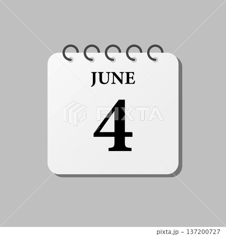 Icon page calendar day - 4 June 137200727