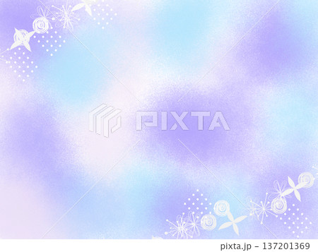 ふわふわのステンドグラス風イラスト 137201369