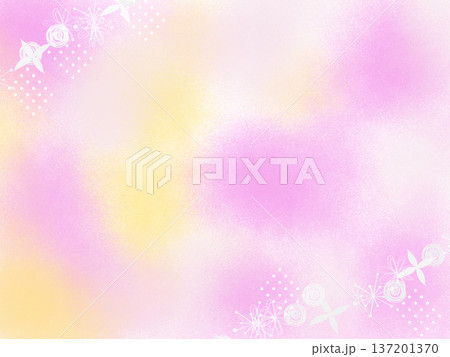 ふわふわのステンドグラス風イラスト 137201370