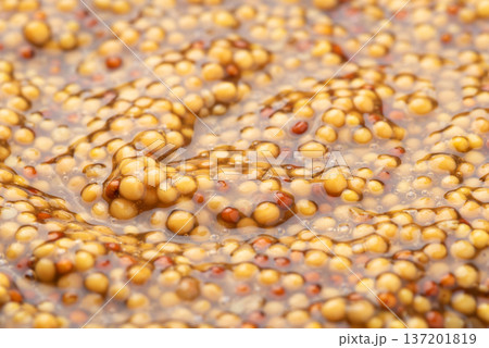 Dijon Mustard seeds close-up Dijon Mustard seeds close-up 137201819