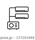マルチエアコン　ベクターアイコン 137201848