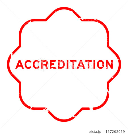Grunge red accreditation word square rubber seal stamp on white background Grunge red accreditation word square rubber seal stamp on white background 137202059