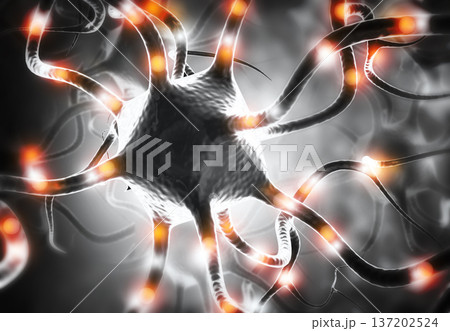 Neuron cells sending electrical chemical signals Neuron cells sending electrical chemical signals 137202524