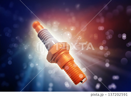 Spark plug on abstract background Spark plug on abstract background 137202591