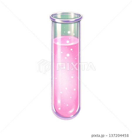 液体の入った試験管 137204458