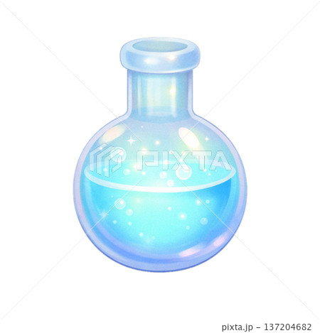 液体の入った丸フラスコ 137204682