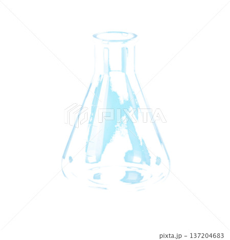 透明な三角フラスコ 137204683