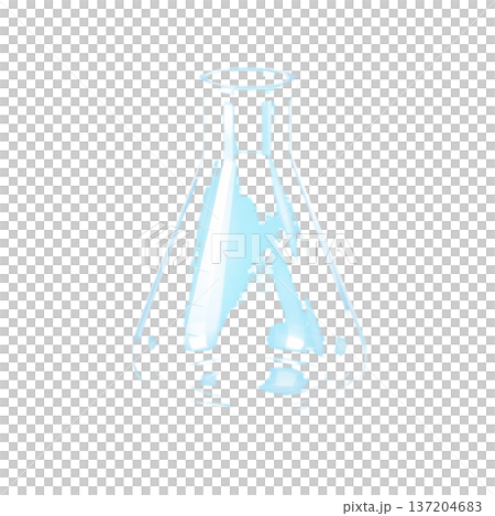 透明な三角フラスコ 137204683