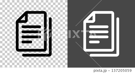 シンプルな書類のアイコンイラスト シンプルな書類のアイコンイラスト 137205059