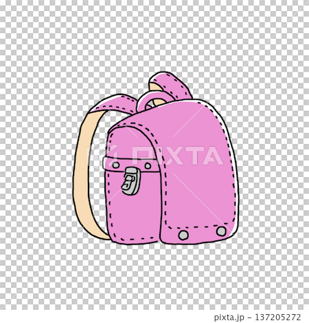 School bag illustration pink 137205272