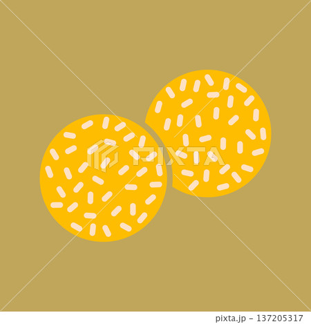 シンプルな胡麻団子のアイコン 137205317