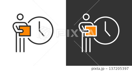 宅配時間のシンプルなアイコン 137205397