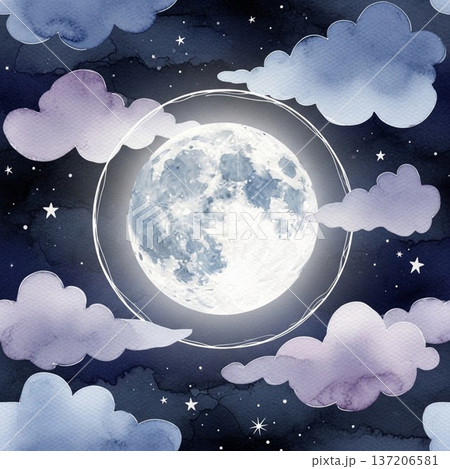 月のイラスト 月のイラスト 137206581