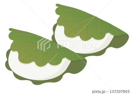 柏餅のベクターイラスト 137207603