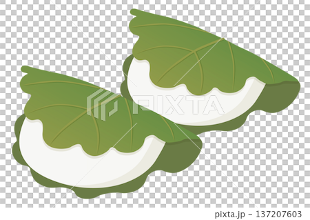 柏餅のベクターイラスト 137207603