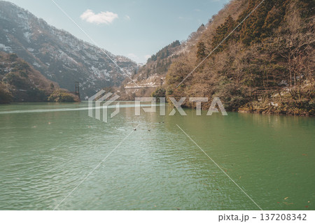 庄川峡遊覧船から見た美しい風景 137208342