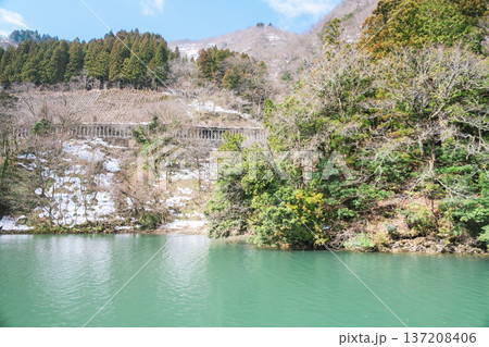 庄川峡遊覧船から見た美しい風景 137208406