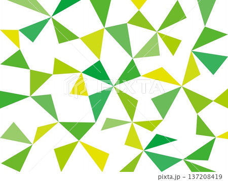 幾何学模様 三角形 白背景 グリーン 幾何学模様 三角形 白背景 グリーン 137208419