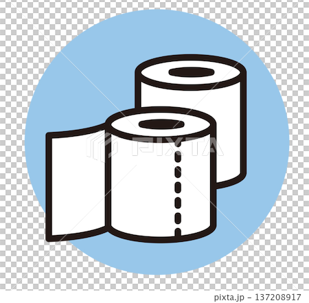 トイレットペーパーのアイコン。トイレのベクターイラスト。 トイレットペーパーのアイコン。トイレのベクターイラスト。 137208917