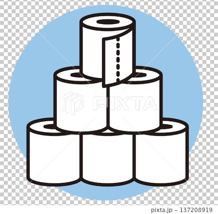 廁紙圖示。廁所矢量圖。 137208919