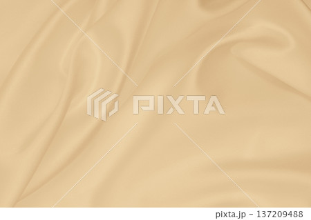 Smooth elegant golden silk or satin luxury cloth texture as wedding background. Luxurious background design. In Sepia toned. Retro style 137209488