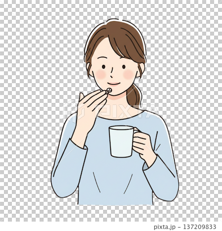 女性服藥、健康管理、健康形象 137209833