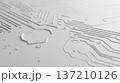 マットな白地に浮き出た回路パターンのクローズアップ 137210126