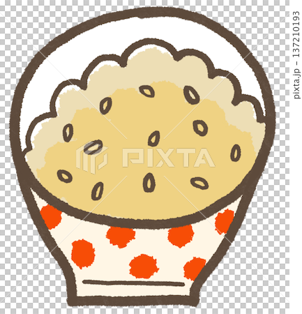 手繪糙米，簡潔可愛的插圖（生活方式系列） 137210193