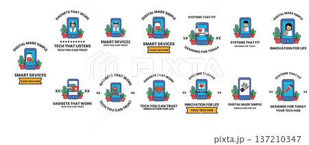 A collection of images of smart devices A collection of images of smart devices 137210347