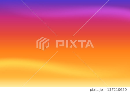 Orange purple sunset sky gradation texture background. Warm gradient blend colors, from yellow to red, blue tones, evoking peaceful autumn evening atmosphere for seasonal design. Vector bg Orange purple sunset sky gradation texture background. Warm gradient blend colors, from yellow to red, blue tones, evoking peaceful autumn evening atmosphere for seasonal design. Vector bg 137210620
