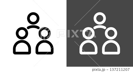 シンプルなチーム・グループのアイコンイラスト 137211207