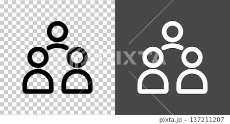 シンプルなチーム・グループのアイコンイラスト 137211207