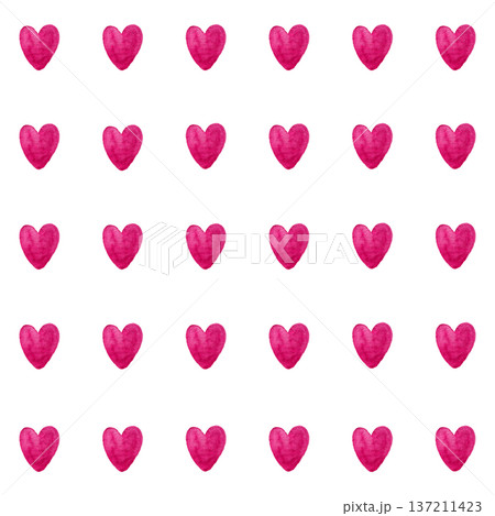 Watercolor cute hearts seamless pattern background. Simple minimalist romantic coquette print with many hearts. Watercolor cute hearts seamless pattern background. Simple minimalist romantic coquette print with many hearts. 137211423