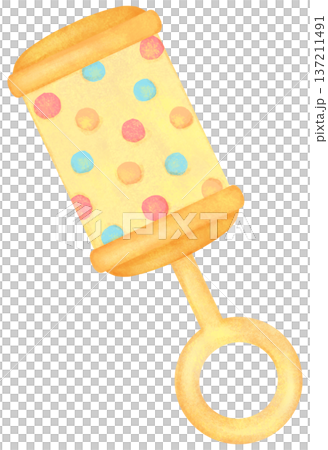 色彩鮮豔的搖鈴圖案嬰兒玩具 137211491